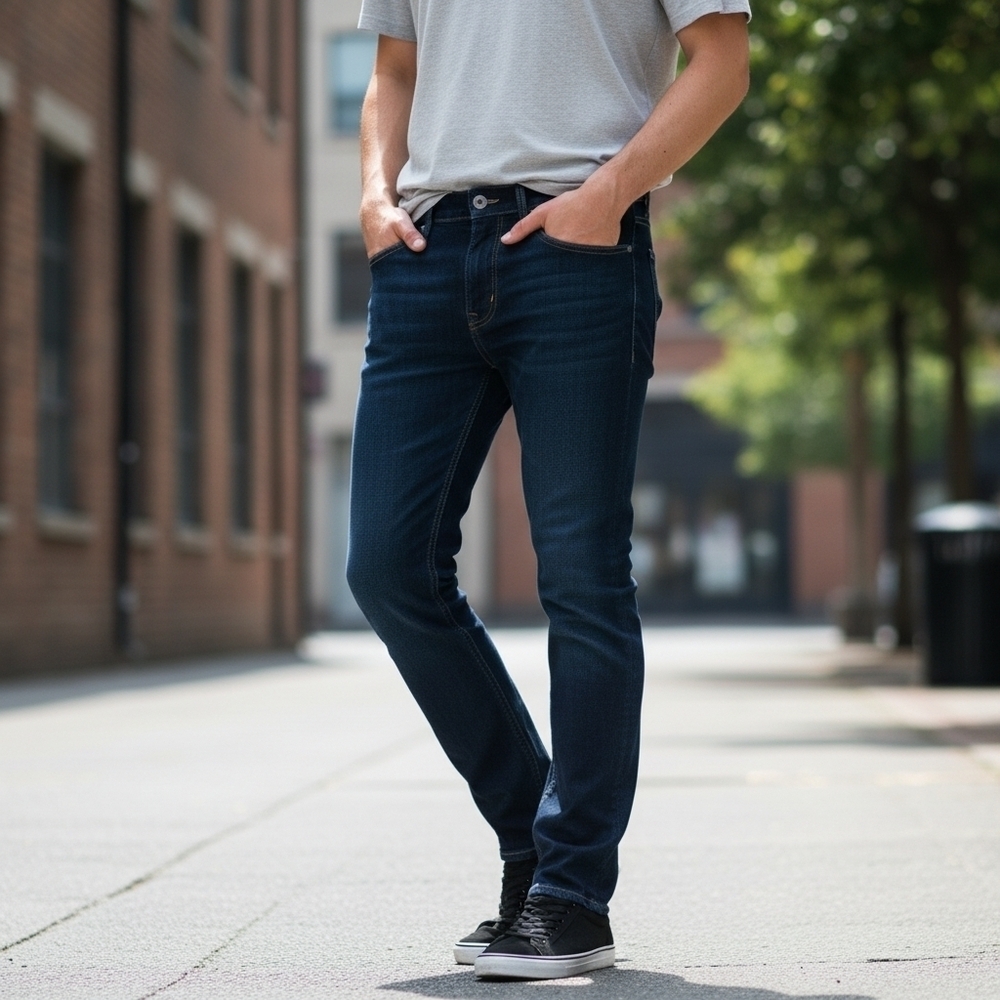 Levi’s 511 Mens 32x32 Dark Wash Slim Straight Stretch Jeans 32x30.25 Actual - Picture 3 of 16